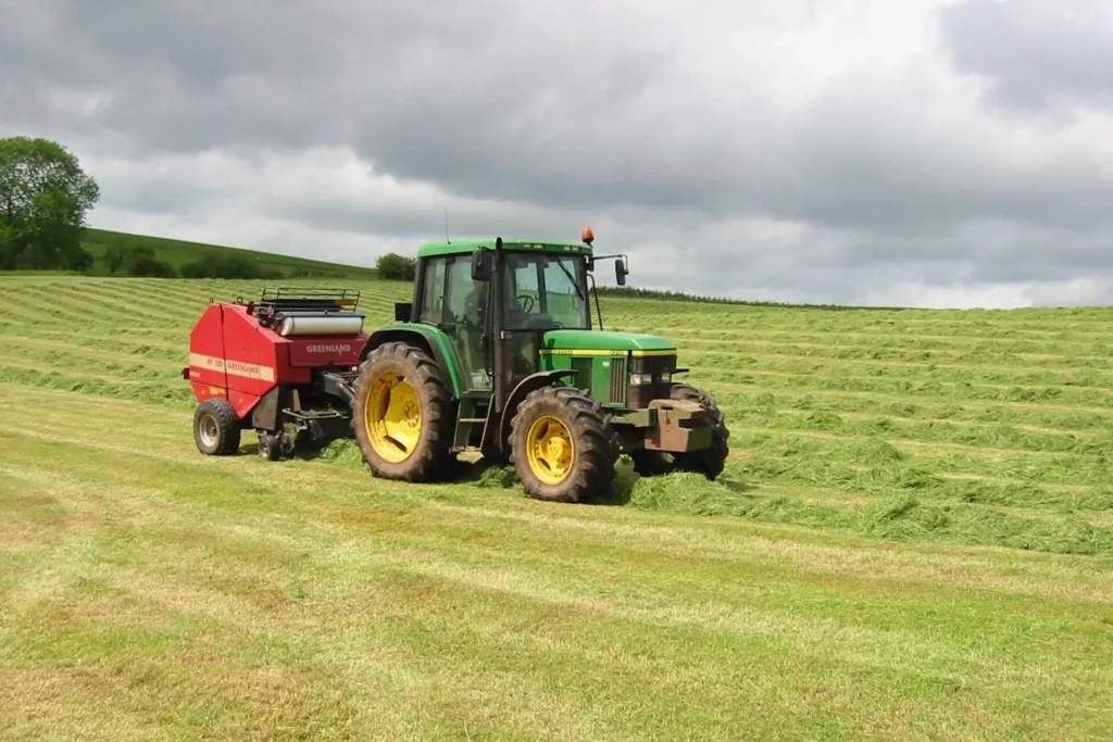 Photo of a tractor on a field